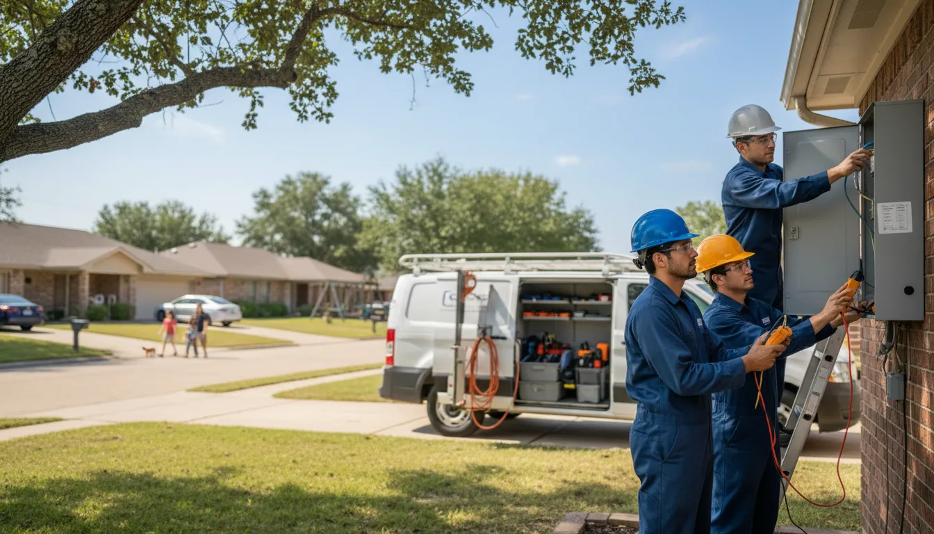 Certified electrician providing emergency electrical services in Lodi, TX